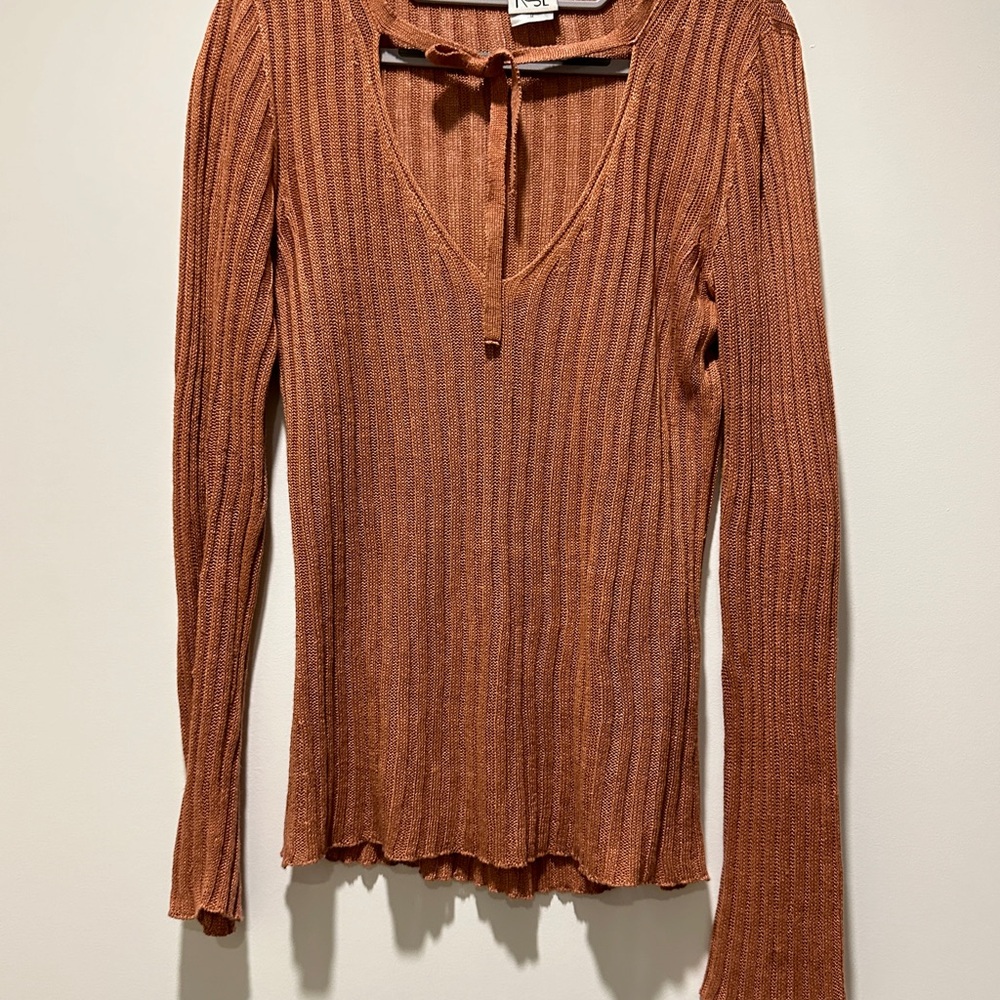 Baserange knit long sleeve in Rose